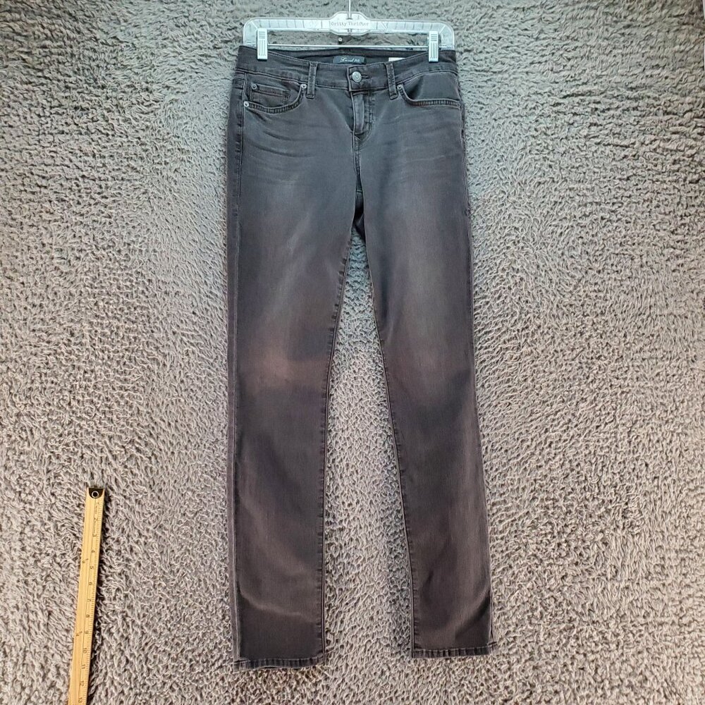 Level 99 Jeans Womens 27 Gray Lily Skinny Straight Cotton Blend